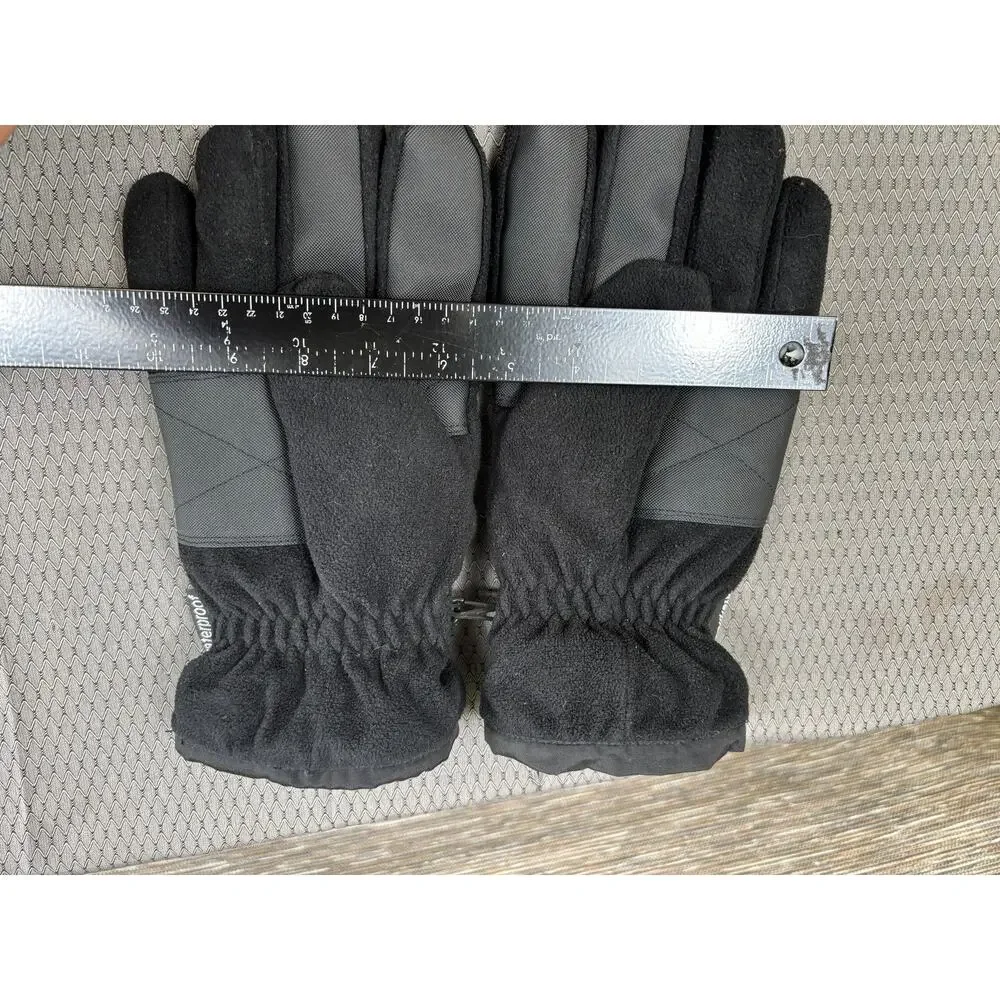 Thinsulate Gloves Mens XL Black Waterproof Fleece 40g Winter Ski Grip Hiking